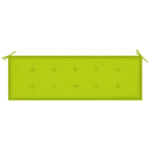 VidaXL Cuscino per Panca Giardino Verde Brillante 150x50x4 cm Tessuto