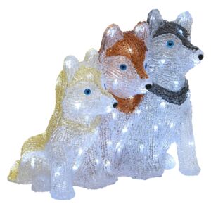 Figura LED cani husky, da esterni