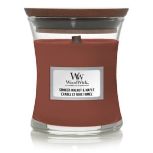 WoodWick marrone profumata candela Smoked Walnut & Maple giara piccola