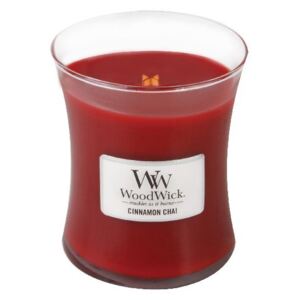 WoodWick vinaccia / bordeaux profumata candela Cinnamon Chai giara media
