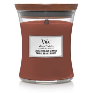 WoodWick marrone profumata candela Smoked Walnut & Maple giara media