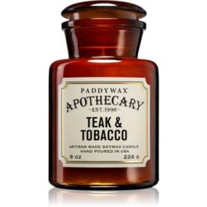 Paddywax Apothecary Teak & Tabacco candela profumata 226 g