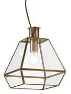 Ideal Lux Orangerie SP1 Small lampadario classico da cucina in vetro con finitura in brunito E27 60W