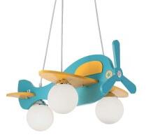 Ideal Lux Avion SP3 lampadario per cameretta bambini a 3 luci E14 40W