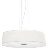 Ideal Lux Hilton SP4 Round Bianco lampadario moderno con paralume in tessuto E27 60W