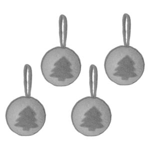 Set Ane di 4 palline decorative pendenti albero di Natale