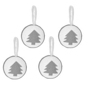 Set Cath di 4 palline decorative pendenti albero di Natale