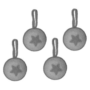 Set Ane di 4 palline decorative pendenti stella