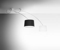 Gea Luce lampada da parete ADELA A E27 LED paralume tessuto - LIGHT dESIGN  STORE