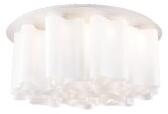 Ideal Lux Compo PL15 plafoniera moderna in vetro soffiato bianco E27 60W