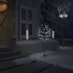 VidaXL Albero di Natale 120 LED Bianco Freddo Ciliegio in Fiore 150 cm