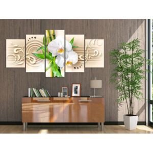Quadro su tela Orchidee, bambù e zen