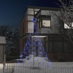 VidaXL Albero di Natale con Palo in Metallo 500 LED Blu 3 m