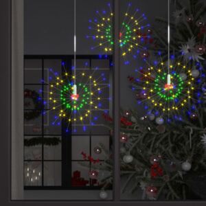 VidaXL Luci di Natale Fuochi Artificio 10 pz Multicolore 50cm 1400 LED