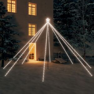 VidaXL Luci per Albero Natale Interni Esterni 800 LED Bianco Freddo 5m