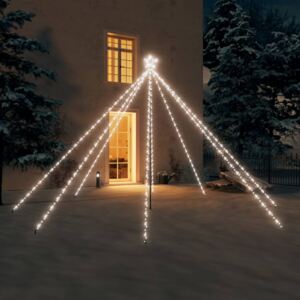 VidaXL Luci Albero Natale Interni Esterni 576 LED Bianco Freddo 3,6 m