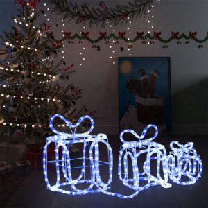 VidaXL Decorazione Natale Scatole Regalo con 180 LED Interni Esterni