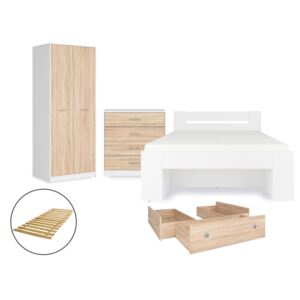 Set di mobili BDJ60 Bianco + Sonoma quercia 140 x 200 cm