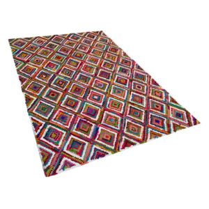 Tappeto shaggy multicolore in cotone - 140x200cm - KAISERI Beliani