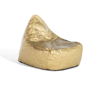 Poltrona sacco in poliestere color oro DROP Beliani