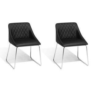 Set di 2 sedie in colore nero ARCATA Beliani