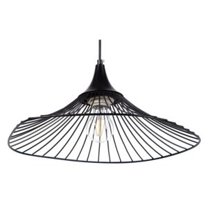 Lampada Color Nero con Paralume in Filo Design Industriale Beliani