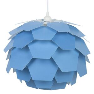 Lampadario Moderno Piccolo a Forma di Fiore in Plastica Colore Blu Beliani