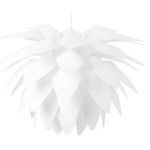 Lampadario Bianco Grande Paralume Forma di Fiore Ninfea Design Moderno Beliani