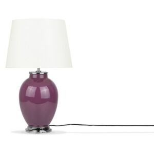 Lampada da tavolo in ceramica in color viola BRENTA Beliani