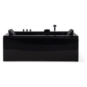 Vasca da bagno idromassaggio versione destra color nero VARADERO Beliani