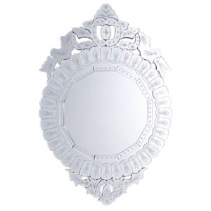 Specchio da parete in argento 67 x 100 cm CRAON Beliani