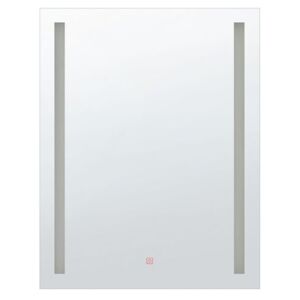 Specchio a parete a LED 70 x 90 cm MARTINET argento Beliani