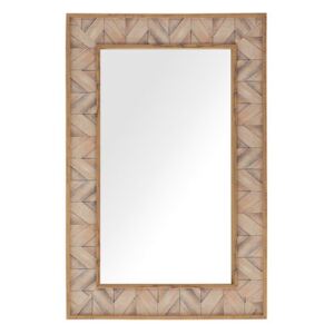 Specchio a Parete Rettangolare con Cornice in Legno Sintetico 60 x 90 cm Beliani
