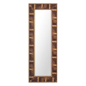 Specchio da muro rettangolare marrone scuro ROSNOEN Beliani