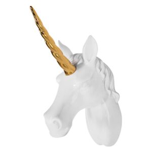 Unicorno decorativo da muro bianco/oro GASSA Beliani