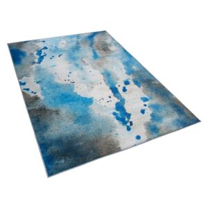 Tappeto blu/grigio 140 x 200 cm BOZAT Beliani