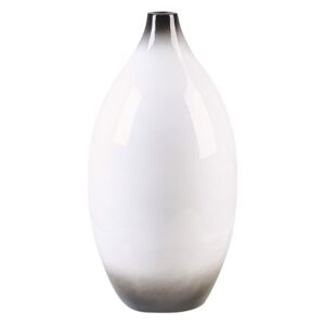 Vaso Decorativo in Terracotta Nero e Bianco 46 cm Elegante Moderno Beliani