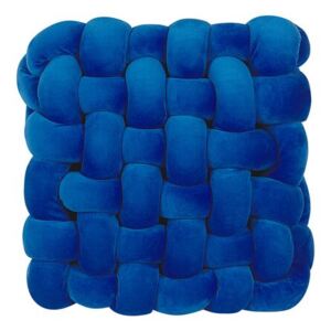 Morbido Cuscino a Forma di Nodo Decorazione Soggiorno 30 x 30 cm Blu Beliani