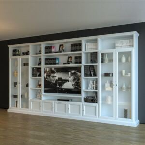Libreria porta tv classica in legno