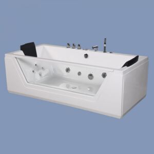 Vasca da bagno con idromassaggio e vetrata frontale space