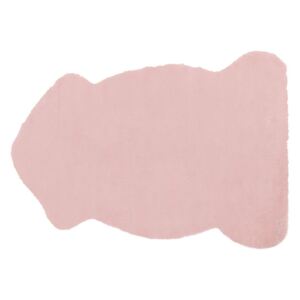 Moderna Pelliccia Sintetica di Coniglio Morbida 60 x 90 cm Color Rosa Beliani
