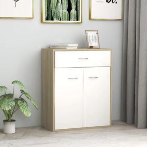 Credenza Moderna，Madia da cucina，Mobile Buffet，Armadio da Cucina con Ruote  Grigio Cemento 33x38x60 cm