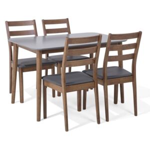 Set da pranzo in legno 4 persone, tavolo 118 cm MODESTO Beliani