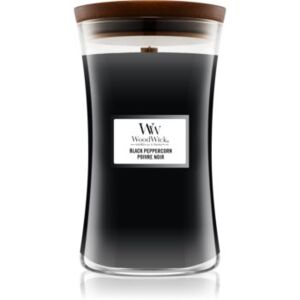 Woodwick Black Peppercorn candela profumata con stoppino in legno 609,5 g