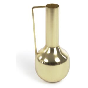 Kave Home - Vaso con manico Catherine in metallo dorado 25 cm