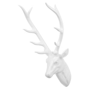 Figura decorativa bianca 67 cm DEER HEAD Beliani